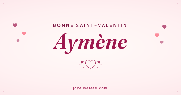 Image « Bonne Saint-Valentin Aymène » au format large