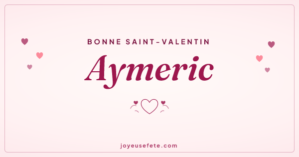 Image « Bonne Saint-Valentin Aymeric » au format large