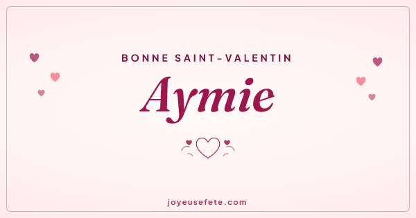 Image « Bonne Saint-Valentin Aymie » au format large