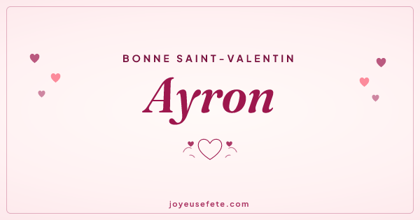 Image « Bonne Saint-Valentin Ayron » au format large