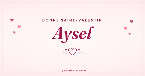 Image « Bonne Saint-Valentin Aysel » au format large