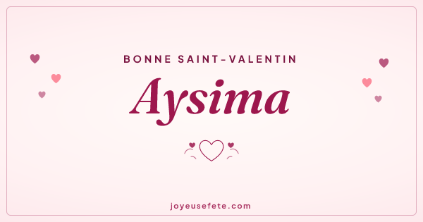 Image « Bonne Saint-Valentin Aysima » au format large