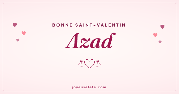 Image « Bonne Saint-Valentin Azad » au format large