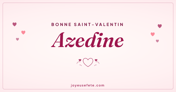 Image « Bonne Saint-Valentin Azedine » au format large
