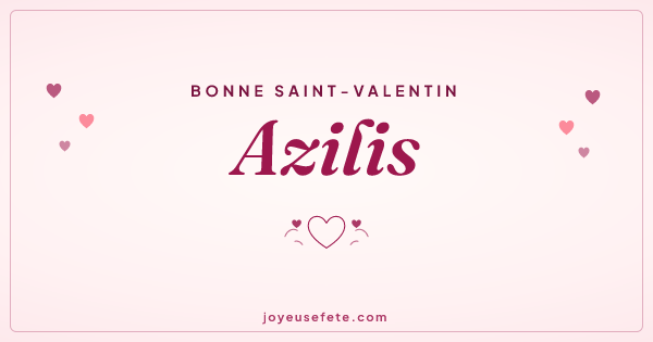 Image « Bonne Saint-Valentin Azilis » au format large