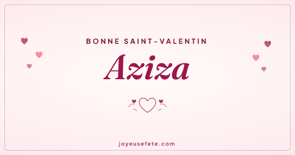 Image « Bonne Saint-Valentin Aziza » au format large