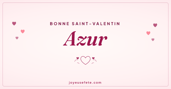Image « Bonne Saint-Valentin Azur » au format large