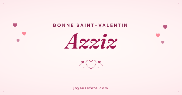 Image « Bonne Saint-Valentin Azziz » au format large