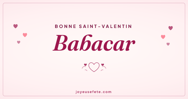 Image « Bonne Saint-Valentin Babacar » au format large