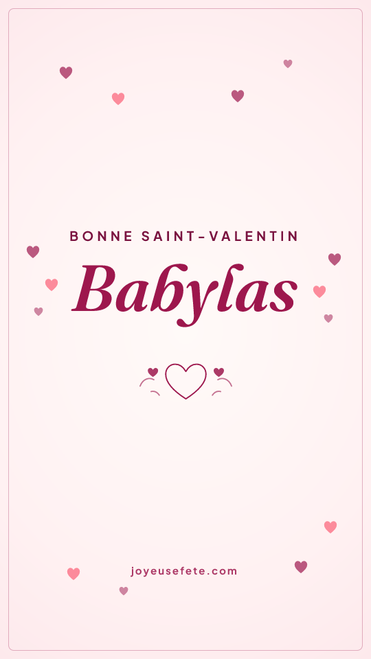 Image « Bonne Saint-Valentin Babylas » au format story
