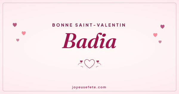 Image « Bonne Saint-Valentin Badia » au format large