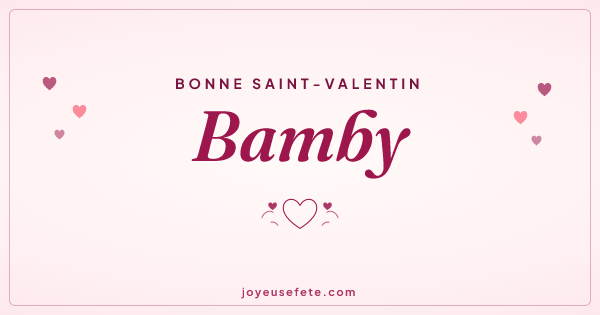 Image « Bonne Saint-Valentin Bamby » au format large