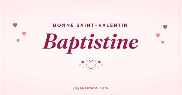 Image « Bonne Saint-Valentin Baptistine » au format large