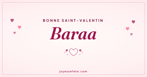 Image « Bonne Saint-Valentin Baraa » au format large