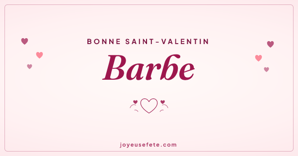 Image « Bonne Saint-Valentin Barbe » au format large