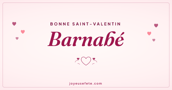 Image « Bonne Saint-Valentin Barnabé » au format large