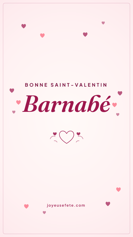 Image « Bonne Saint-Valentin Barnabé » au format story