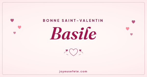Image « Bonne Saint-Valentin Basile » au format large