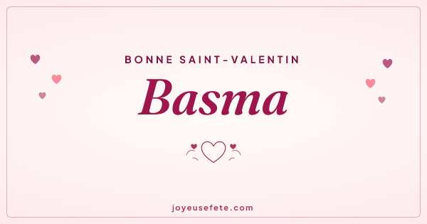Image « Bonne Saint-Valentin Basma » au format large