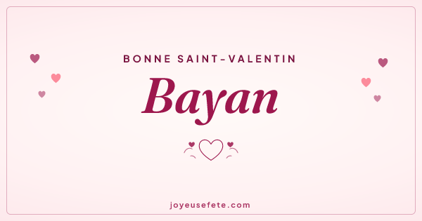 Image « Bonne Saint-Valentin Bayan » au format large