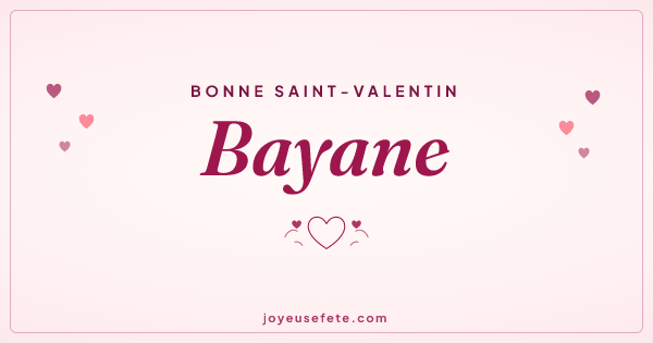 Image « Bonne Saint-Valentin Bayane » au format large