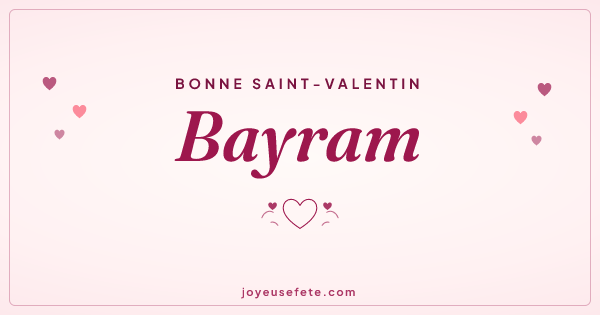 Image « Bonne Saint-Valentin Bayram » au format large