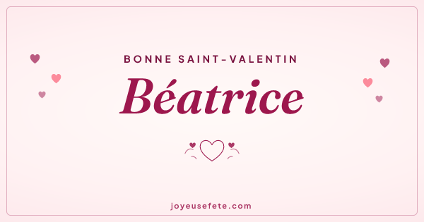 Image « Bonne Saint-Valentin Béatrice » au format large