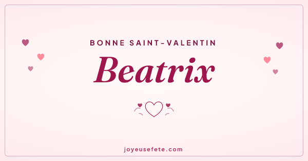 Image « Bonne Saint-Valentin Beatrix » au format large