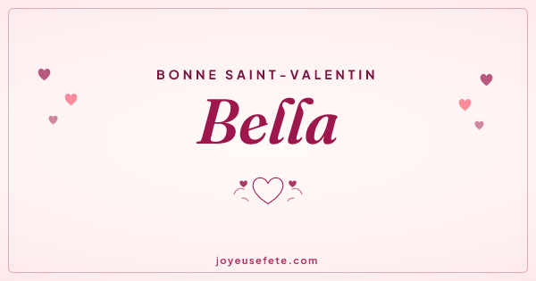 Image « Bonne Saint-Valentin Bella » au format large