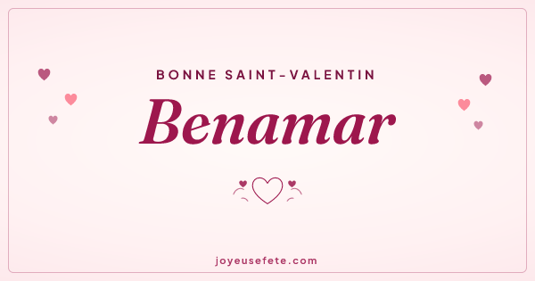 Image « Bonne Saint-Valentin Benamar » au format large