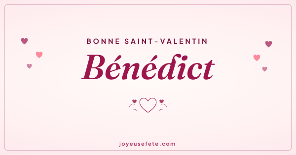 Image « Bonne Saint-Valentin Bénédict » au format large