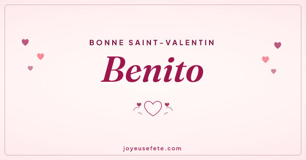 Image « Bonne Saint-Valentin Benito » au format large