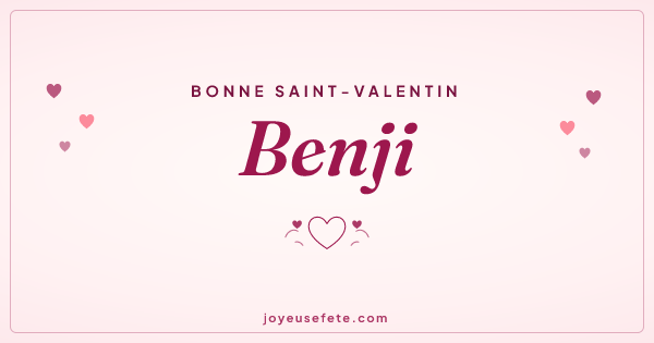 Image « Bonne Saint-Valentin Benji » au format large