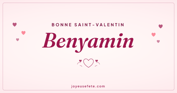 Image « Bonne Saint-Valentin Benyamin » au format large