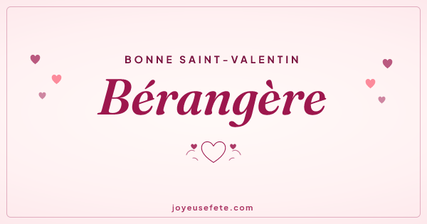 Image « Bonne Saint-Valentin Bérangère » au format large
