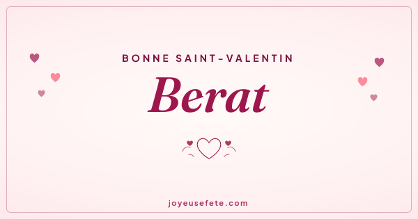 Image « Bonne Saint-Valentin Berat » au format large