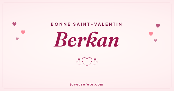 Image « Bonne Saint-Valentin Berkan » au format large