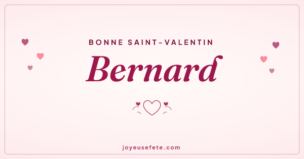 Image « Bonne Saint-Valentin Bernard » au format large