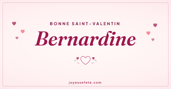Image « Bonne Saint-Valentin Bernardine » au format large