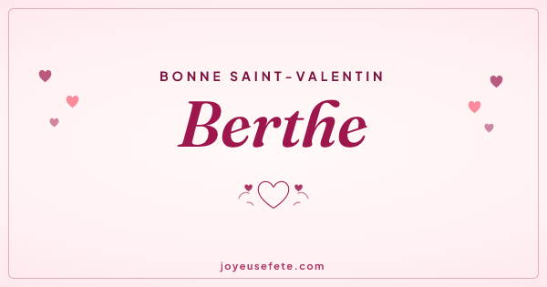 Image « Bonne Saint-Valentin Berthe » au format large