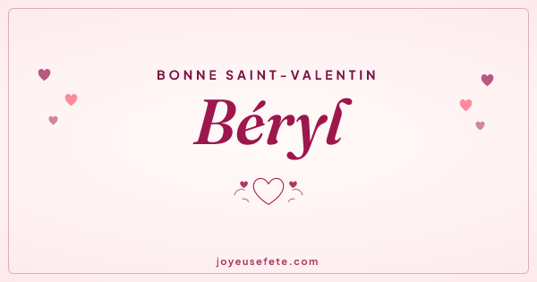 Image « Bonne Saint-Valentin Béryl » au format large