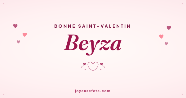 Image « Bonne Saint-Valentin Beyza » au format large