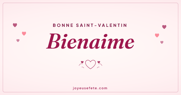 Image « Bonne Saint-Valentin Bienaime » au format large