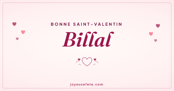 Image « Bonne Saint-Valentin Billal » au format large