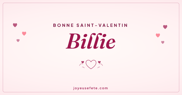 Image « Bonne Saint-Valentin Billie » au format large