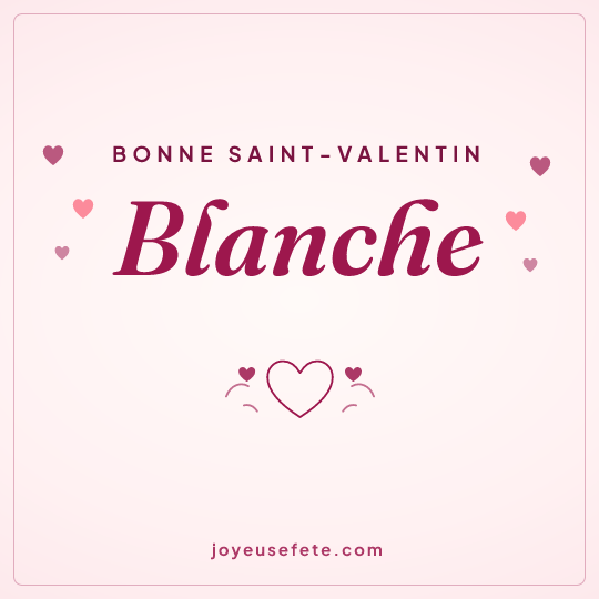 Image carrée « Bonne Saint-Valentin Blanche » pour WhatsApp