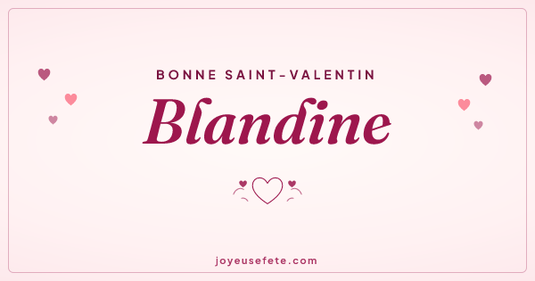 Image « Bonne Saint-Valentin Blandine » au format large