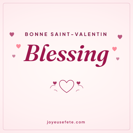 Image carrée « Bonne Saint-Valentin Blessing » pour WhatsApp