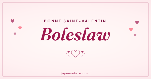 Image « Bonne Saint-Valentin Boleslaw » au format large