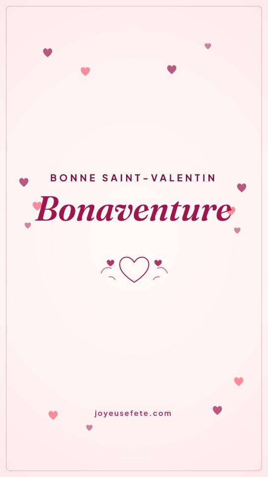Image « Bonne Saint-Valentin Bonaventure » au format story